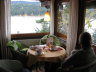 Blick auf den Schluchsee aus unserem Lieblingscafé